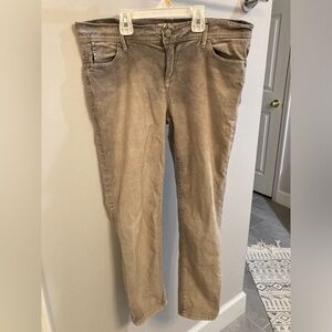 FREE PEOPLE Corduroy Gray pants skinny straight leg size 29